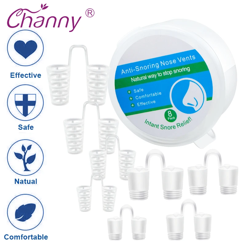 

Anti Snoring Breathe Easy Sleep Nose Clip 8Pcs/Box Anti-Snoring Breathe Aid Stop Apnea Snore Device Prevent Snoring