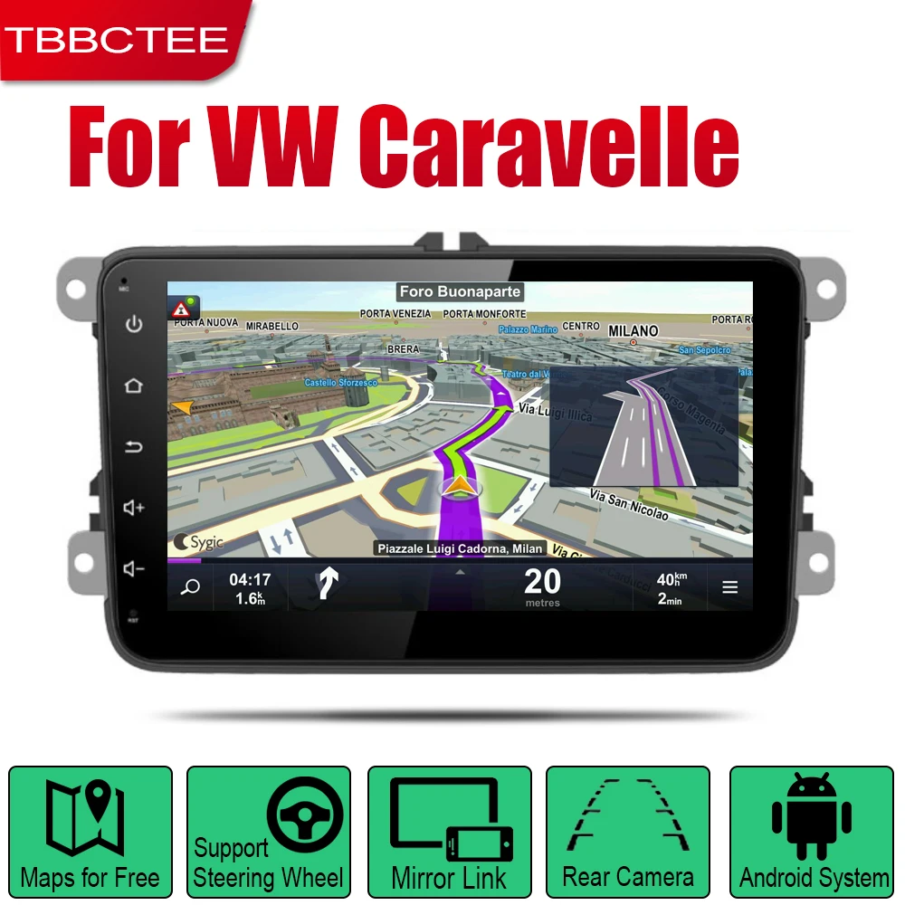 Автомагнитола TBBCTEE Android 2 Din для Volkswagen VW Caravelle 2010-2015 автомобильный мультимедийный