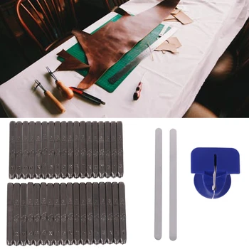 

36pcs Metal Stamping Punch Number Letter Stamp Set with Jig Bar for Imprinting H55A