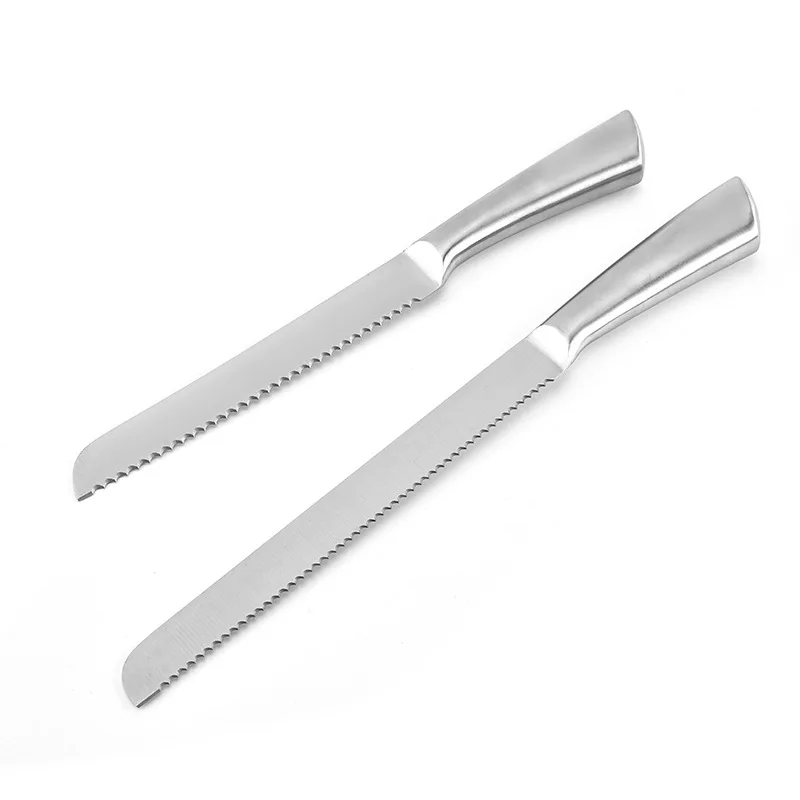 Hollow Handle Bread Knife Stainless Steel Zigzag Bread Knife Cake Cutter Kitchen Baking Tool