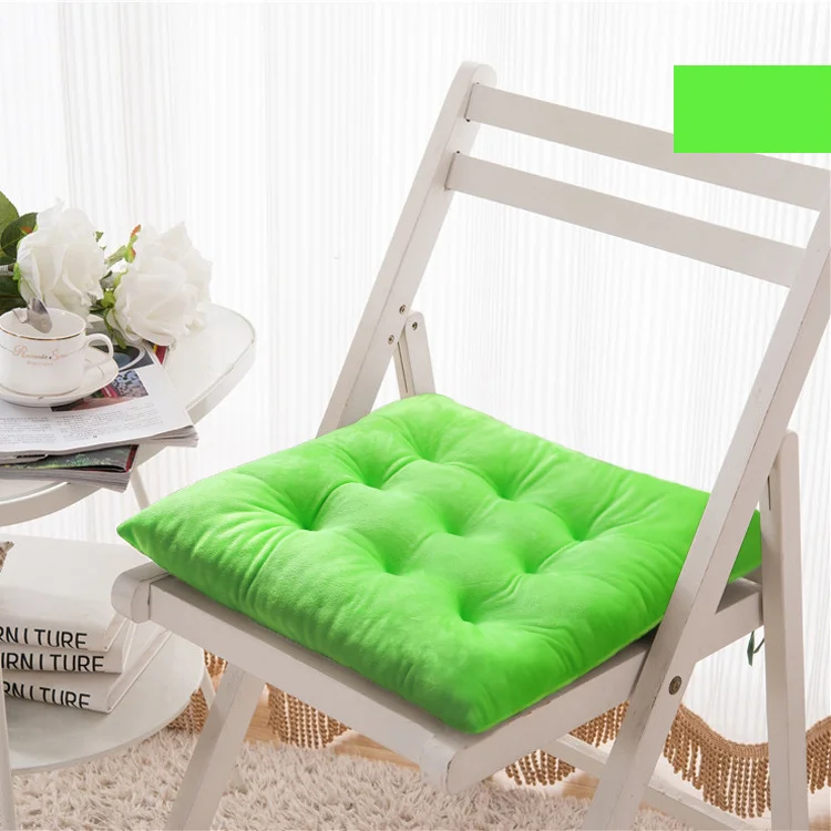 green Современная мягкая и утолщенная ткань Decorativos стол обеденный стул Подушка Нескользящая Высококачественная Подушка сиденья для дома и автомобиля доска - Цвет: green