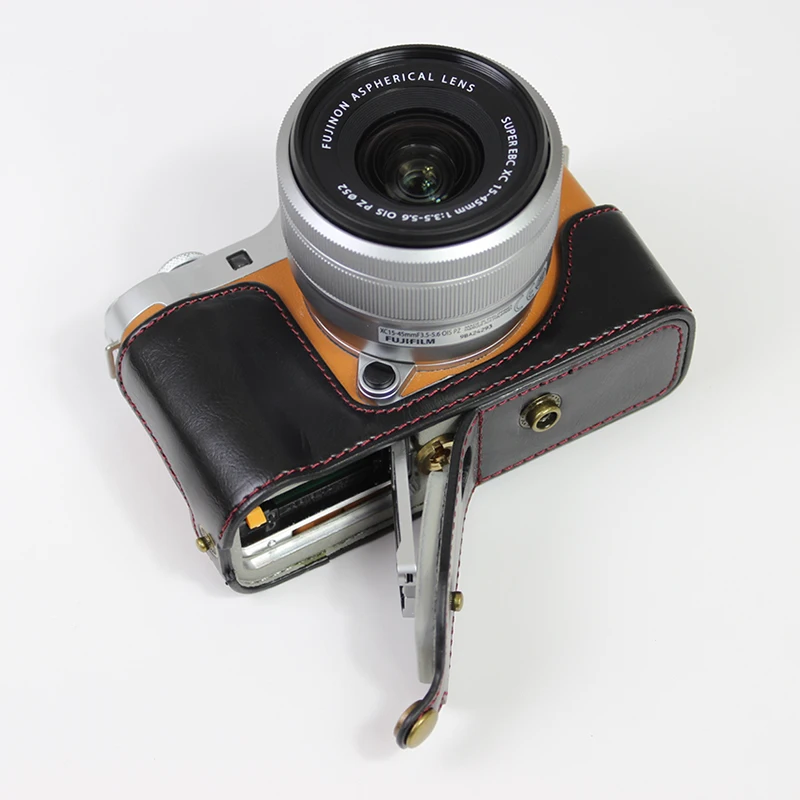 Pu кожаный чехол для камеры, чехол для fuji, пленка fuji X-A7, XA7, XA-7, защитный чехол с плечевым ремнем, чехол для зарядки