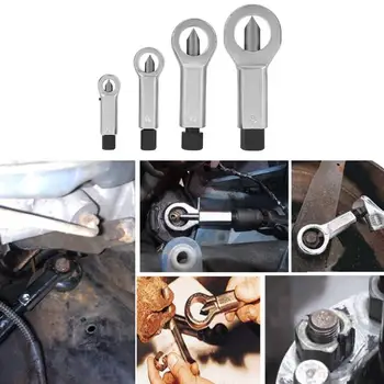 

4pcs Heavy Duty Rust Resistant Damaged Nuts Splitter Cracker Manual Spanner Remover Cutter Extractor Tools Steel Wrench Hex