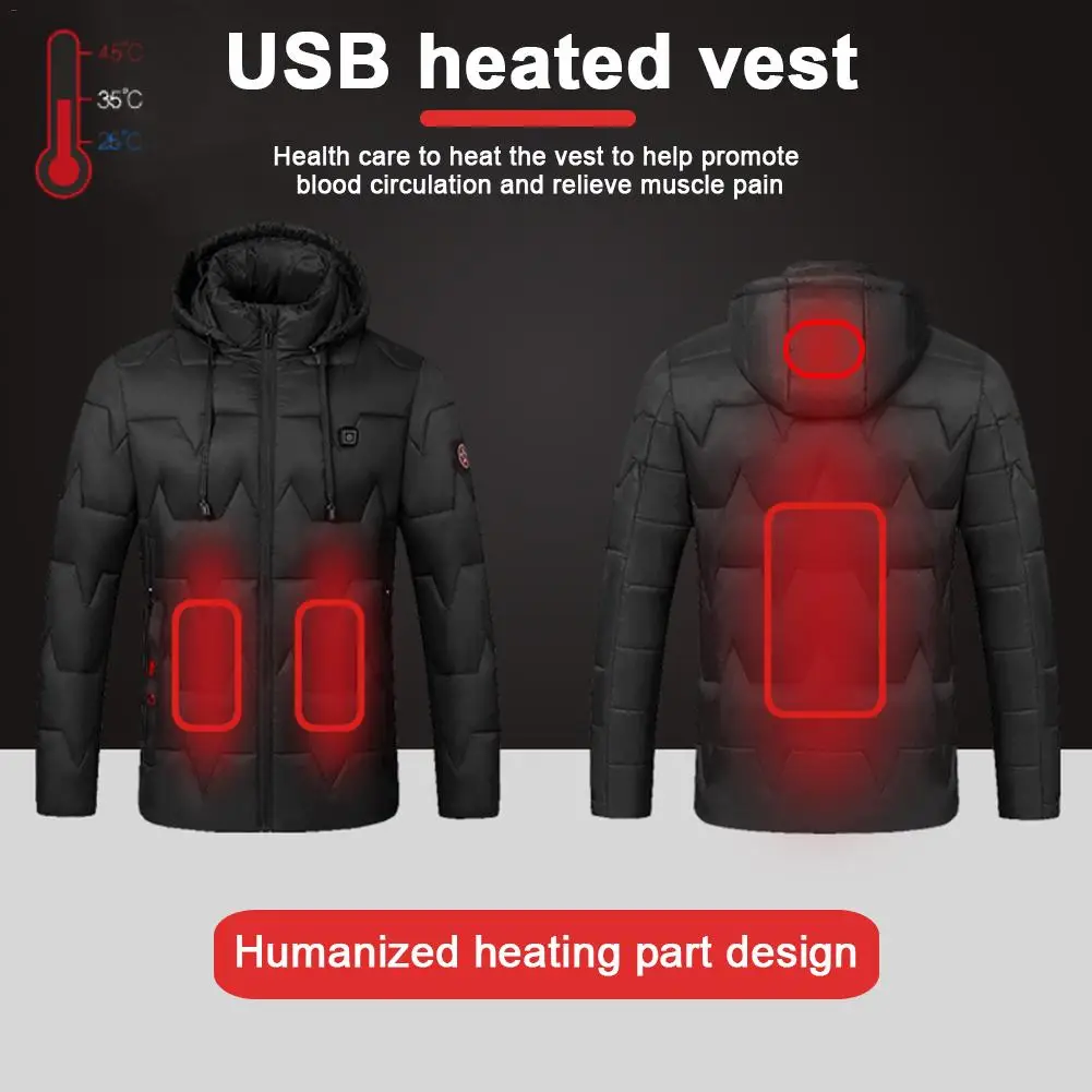 Уличные мужские и женские куртки с подогревом фланелевые хлопковые уличные пальто USB с электрическим подогревом с капюшоном зимние тепловые теплые жакеты
