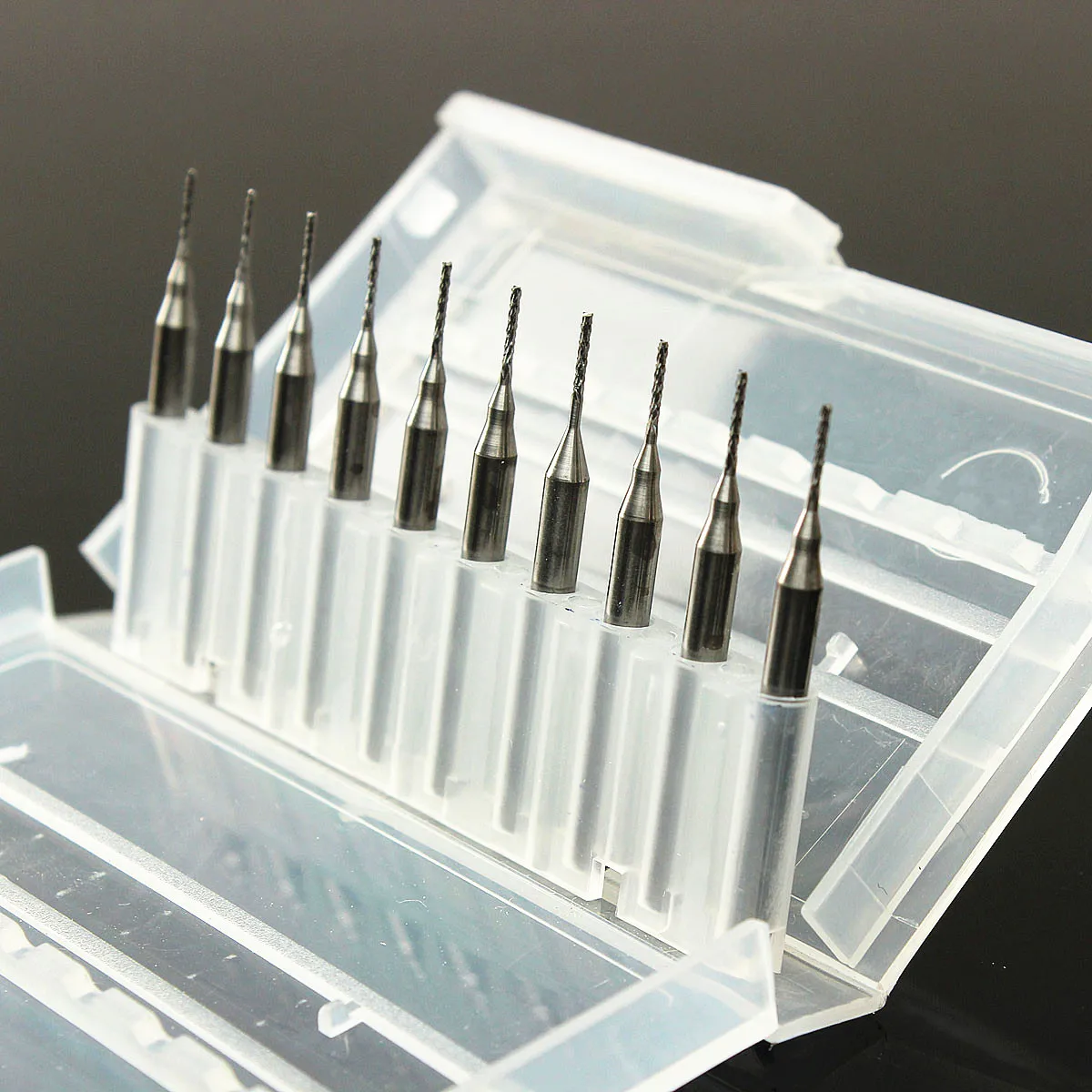 

10pcs 0.8mm Milling Cutter Bits 3.175mm Shank End Mills Alloy Carbide Tungsten Steel Milling Cutter End Mill Metal Cutter