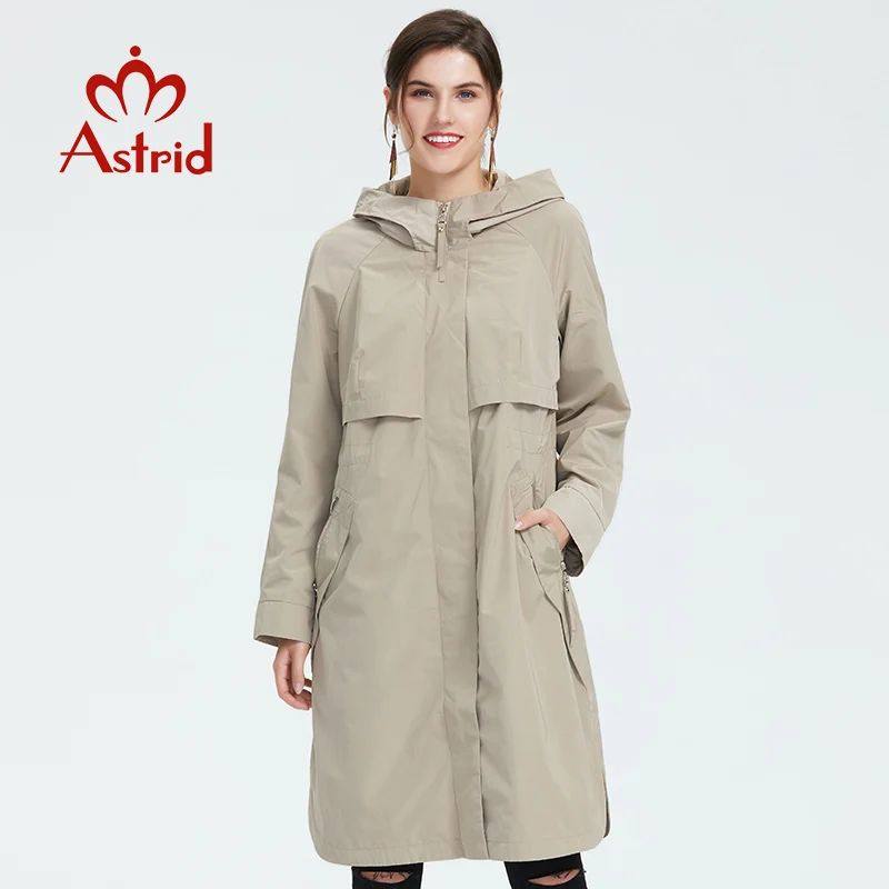 Goedkoop 2019 Trenchcoat En Najaar Vrouwen Causale jas Lange Mouwen Met Kap Effen kleur vrouwelijke moda muje Hoge Kwaliteit nieuwe ALS 9046