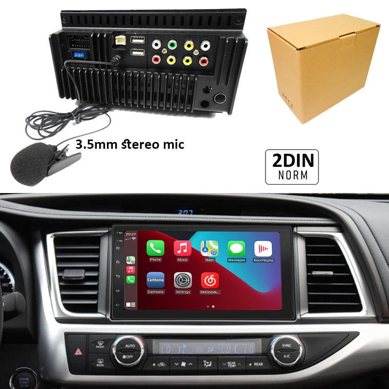 CarPlay Car Radio 2 Din RDS Mirror Link MP5 Bluetooth Audio A2DP Handsfree USB Stereo System 7
