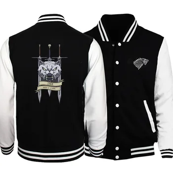 

2020 men game of thrones printed casual baseball jacket Coats fall winter fashion male jacket new style coats sweatshirt