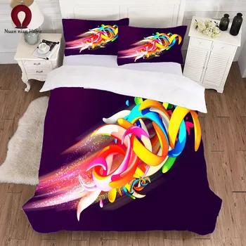 

2019 new bedding 3D beautiful Bohemian Europe and the United States wind 3 kit home textile set duvet with pillowcase free shipp