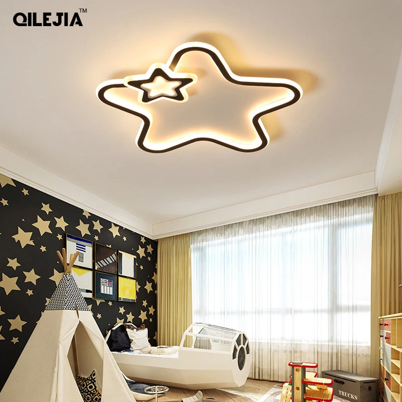 

Modern Stars Led Ceiling Lights For Living Room Bedroom White /Black/Blue/Pink Color Surface Mounted Lighting Lamp Fixtures