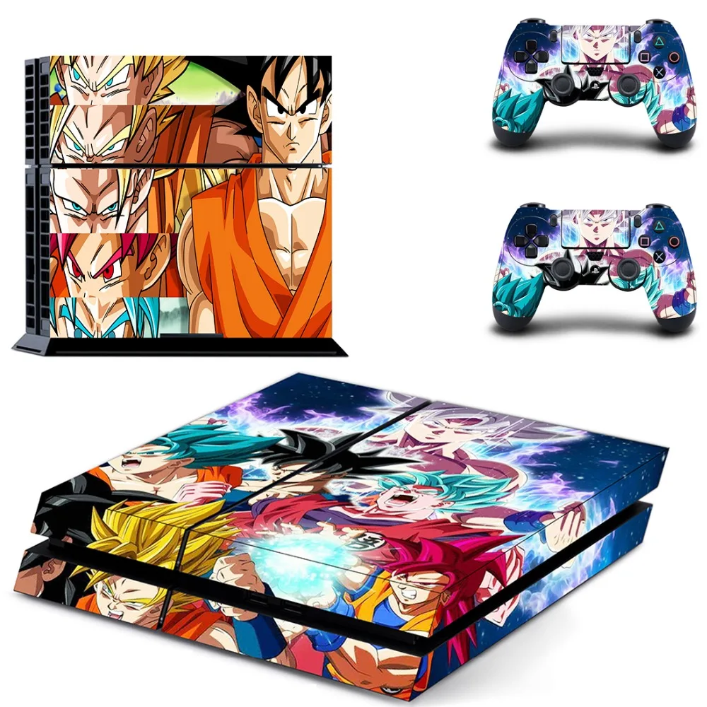 Dragon Ball Z Супер полное покрытие лицевые панели наклейка для PS4 Наклейка для playstation 4 консоль и контроллеры наклейка для PS4 виниловая наклейка