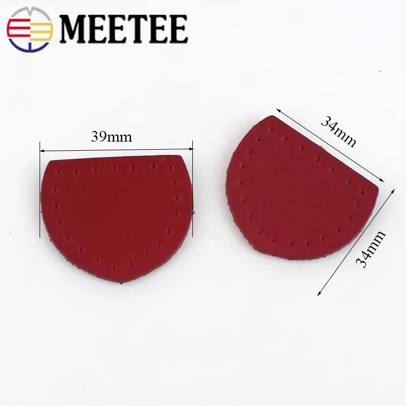 Meetee, 10 пар, 3,8*3,3 см, кожаные аксессуары для багажа, кожаная молния, съемник хвоста, сделай сам, ручная швейная застежка-молния, украшение, зажим ZT006