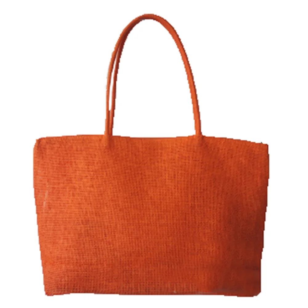 2021 New Fashion Women Handbag Simple Candy Color Large Straw Beach Bag Women Casual Shoulder Bag 