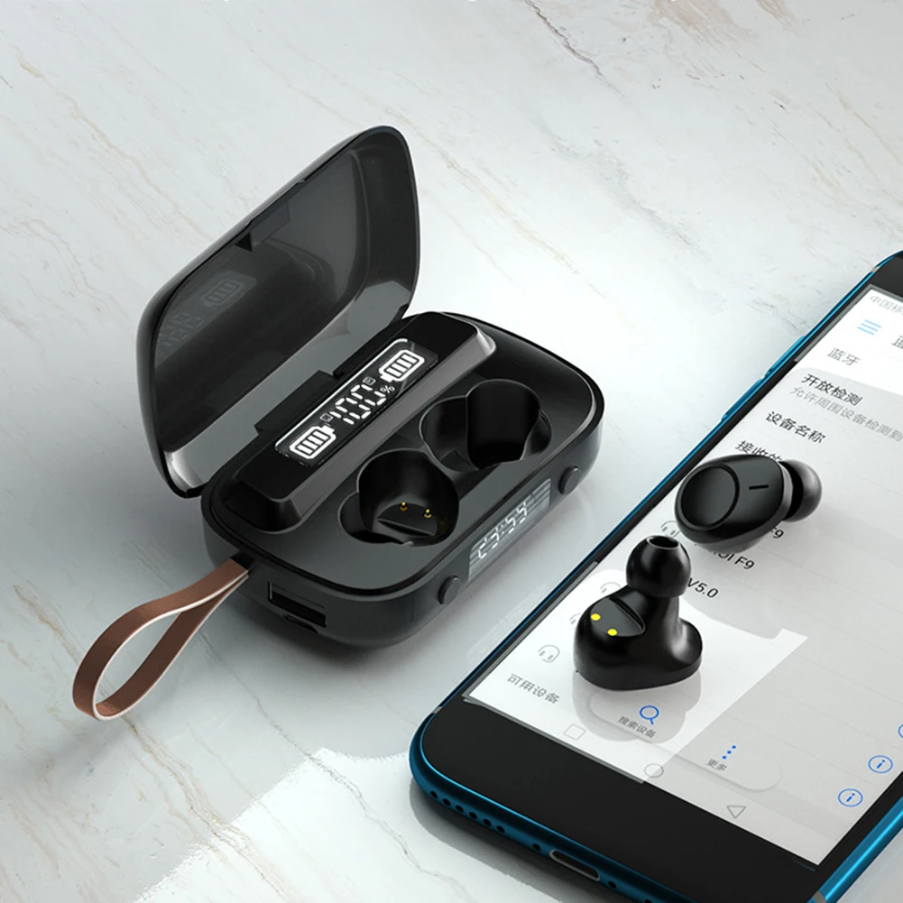 Bluetooth 5 1 Earphone Sports Waterproof A13 TWS Wireless Stereo Earbuds Music Touch Digital Display Earphone Universal