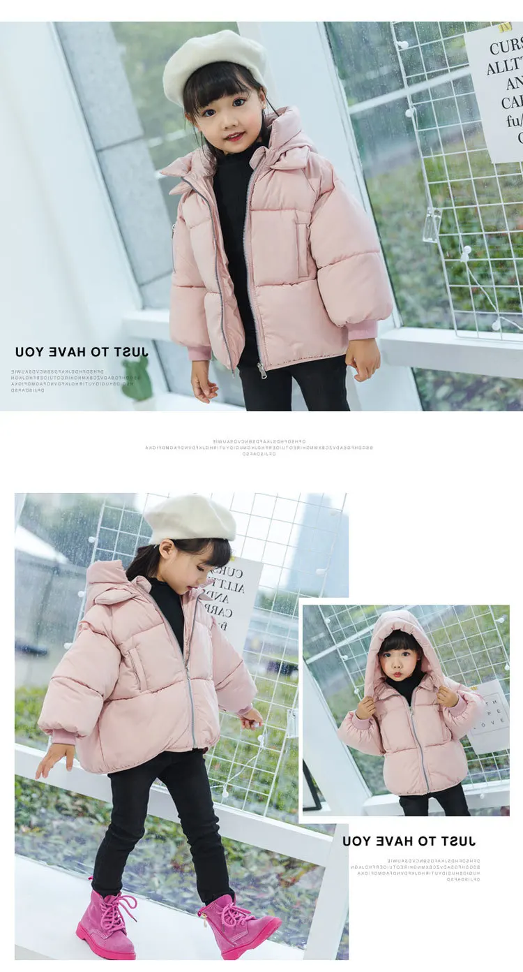 Jaqueta infantil de algodão acolchoado, casaco coreano,