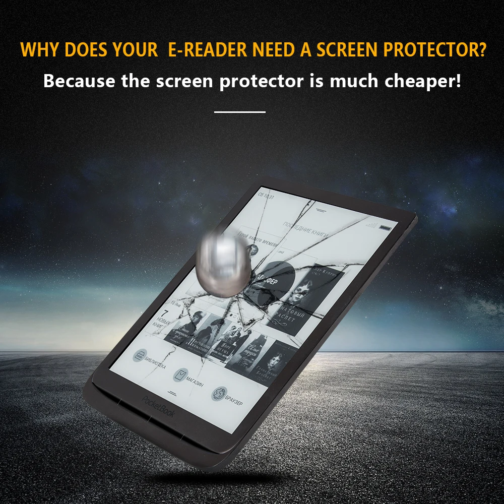 Tempered Glass Screen Protector for Pocketbook 740 InkPad 3/InkPad 3 Pro/Pocketbook InkPad 3 Color - HD tempered film (2 Pack) 5