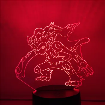 

Infernape LED Lamp Anime Bedroom Decoration Night Light Fire Monkey Game Home Decor Luminaria Lampara Creative Lights Xmas Gift