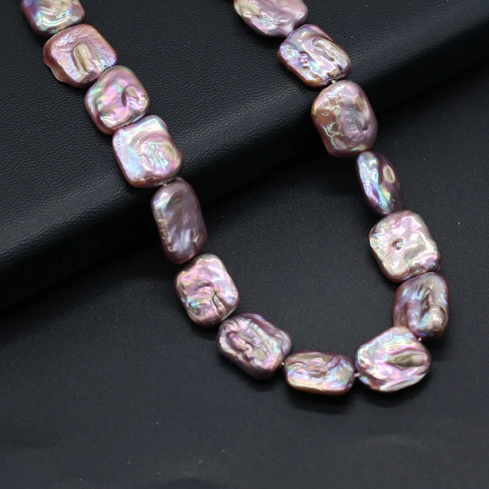 Natürliche Süßwasser Perle Barock Lila Rechteck Lose Spacer Perlen Für Schmuck Machen DIY Charms Armband Halskette Zubehör