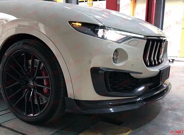 Z-ART для Maserati Levante углеродное волокно aerokit углеродное волокно передняя губа+ задний диффузор для Levante комплект из углеродного волокна