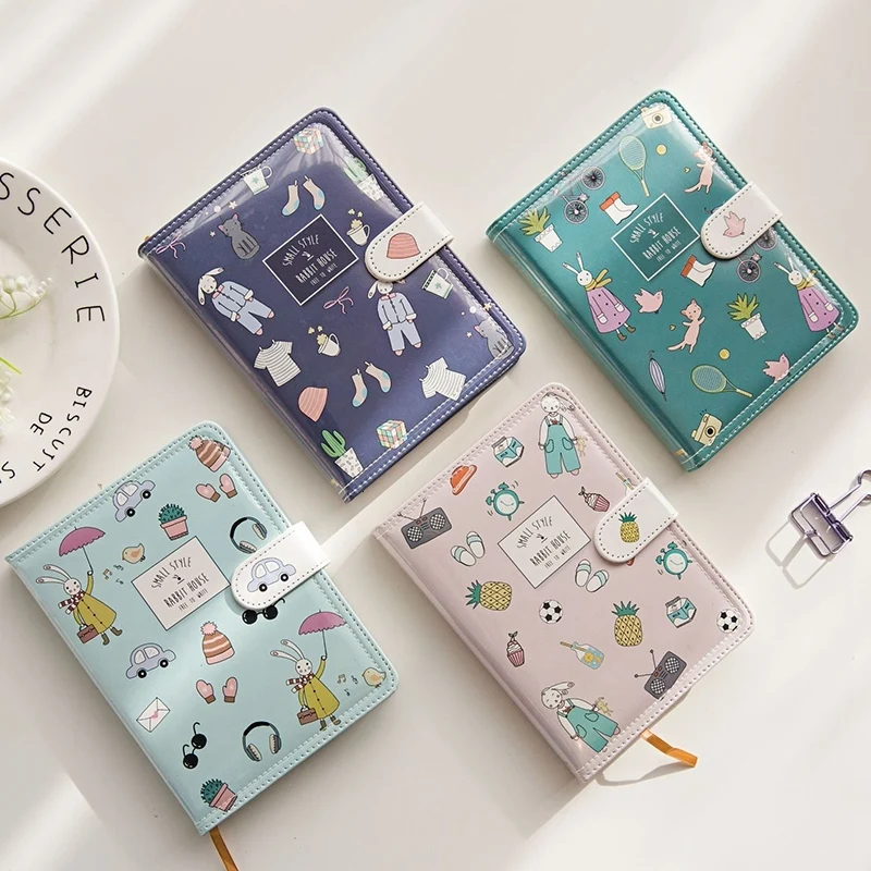 Напечатанный узор Магнитный ButtonCute блокнот ежемесячный ежедневник ежедневный ежедневник Блокнот Дневник Журнал канцелярские принадлежности подарок
