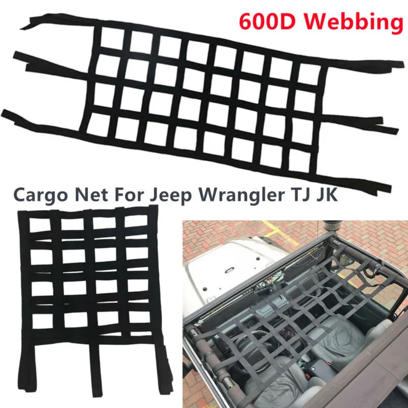 126,5*45,5 см для Jeep Wrangler Jl Jk Tj Yj грузовая сетка заднее окно, дополнительное хранение, гамак на крыше