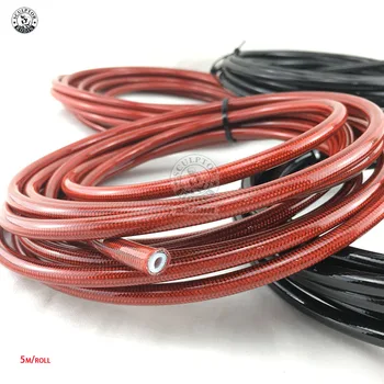 

5m/lot AN3 Motorcycle braided Stainless Steel nylon BRAKE LINE HOSE FLUID HYDRAULIC Precise hose Gas Oil Fuel Line Hose