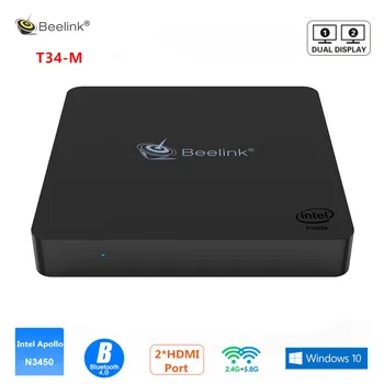 

Beelink T34-M Intel Apollo Lake Celeron N3450 Mini PC Windows 10 4GB RAM 64GB ROM Gaming PC 2.4G 5G WiFi 1000M LAN Mini Computer