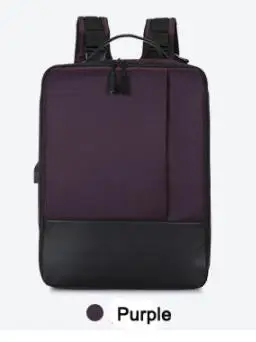 purple Сумка для ноутбука Macbook Air Pro, Противоугонный рюкзак для ноутбука retina 11 12 13 14 15 15,6 дюймов с usb-портом для Xiaomi Air hp - Цвет: purple