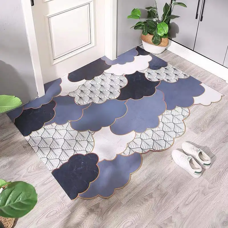 VENETIO Nordic light luxury retro washable non-slip leather floor mat door  mat