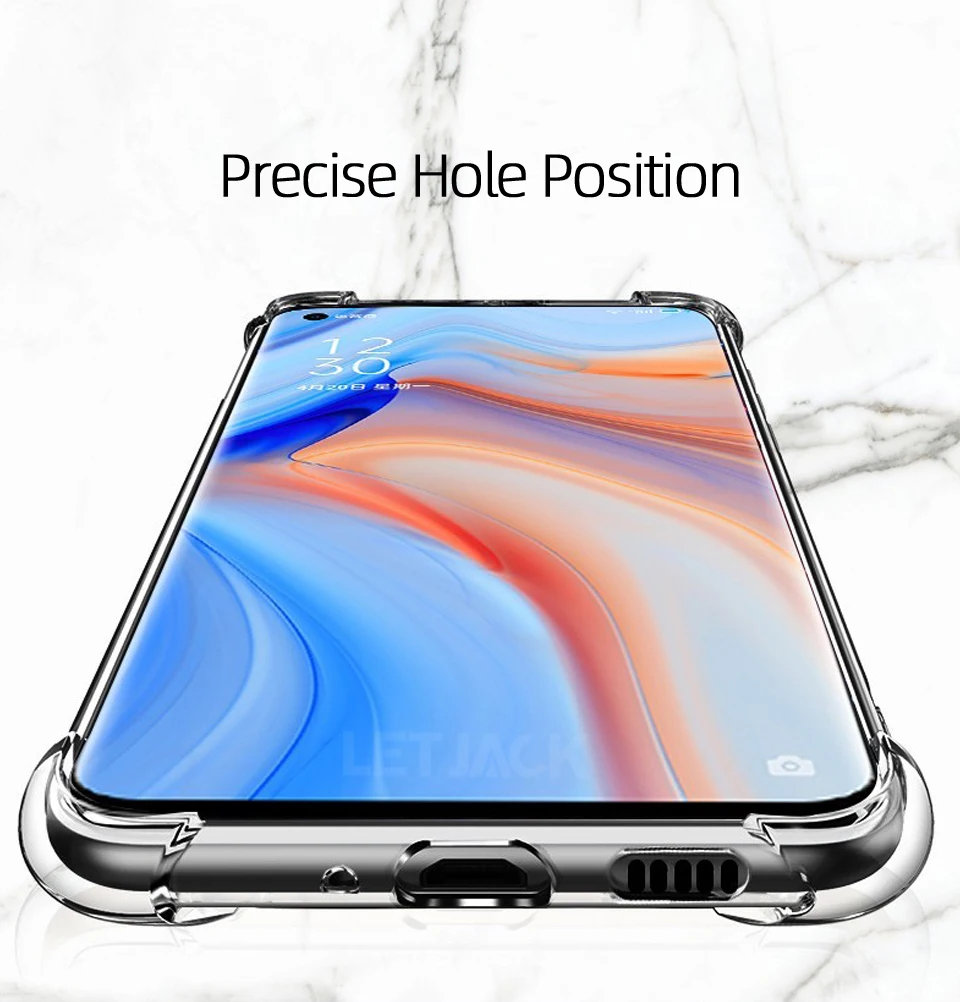 best case for oppo cell phone Silicone Clear Soft TPU Phone Case For OPPO Reno 6 5 4 3 5F 4F Find X2 X3 X5 Pro Lite Shockproof Case A52 A72 A73 A16 Back Cover cases for oppo back