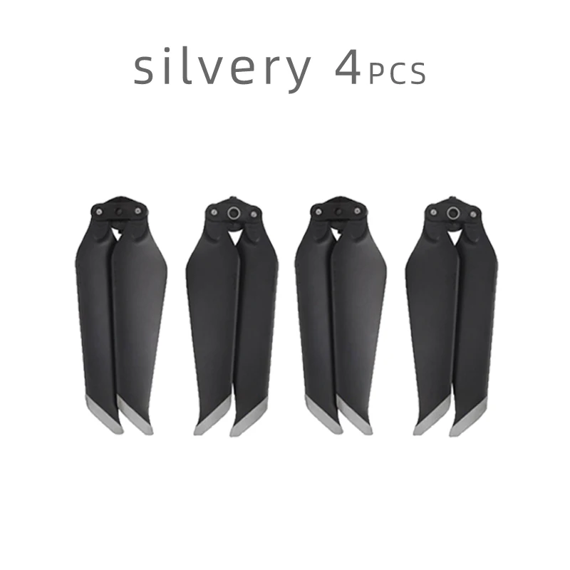 Silver 4 pcs 2/4/8 шт. пропеллеры 8743 с низким уровнем Шум реквизит для DJI Mavic Pro/Air 2/Pro с переменным фокусным расстоянием быстросъемные Складные лезвия Шум снижение Опора аксессуар УЦИ - Цвет: Silver 4 pcs