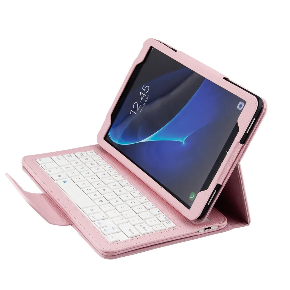 Bluetooth клавиатура чехол для Samsung Galaxy Tab A 10,1 T580 Funda + пленка + ручка клавиатура мини беспроводной