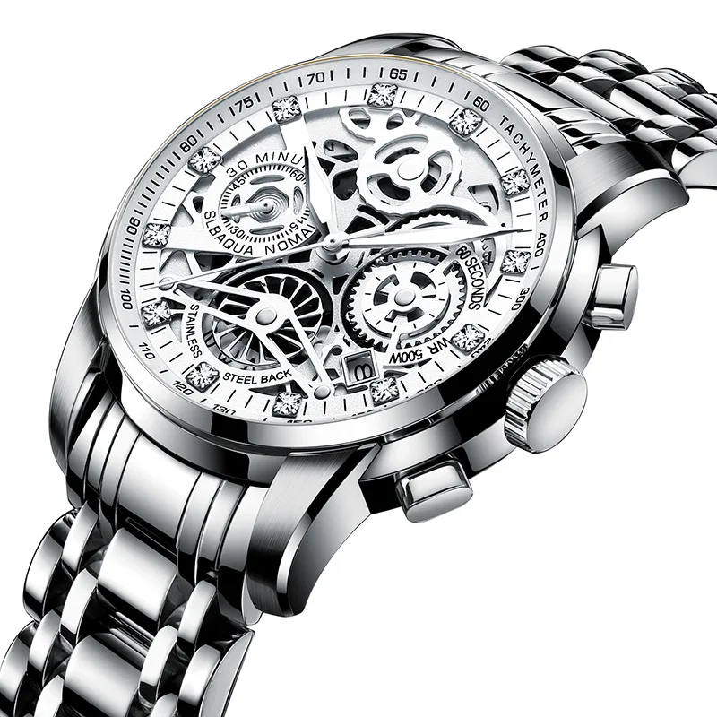 New Fashion Mens Watches with Stainless Steel Strap High Quality Accurate Waterproof Men's Business Watches Four Color 