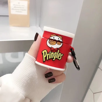 

Funny Cartoon Pringles Beard Headphone Cases for Apple Airpods 1/2 3D Cute Silicone Protection Earphone Cover Accessories