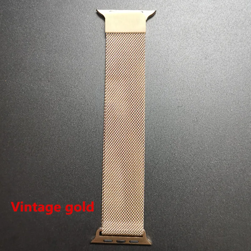 vintage gold Универсальный ремешок 38/40, 42/44 для часов 1 поколение/2 поколение/3 поколение/4 поколение/5 поколение/IWO часы - Цвет: vintage gold
