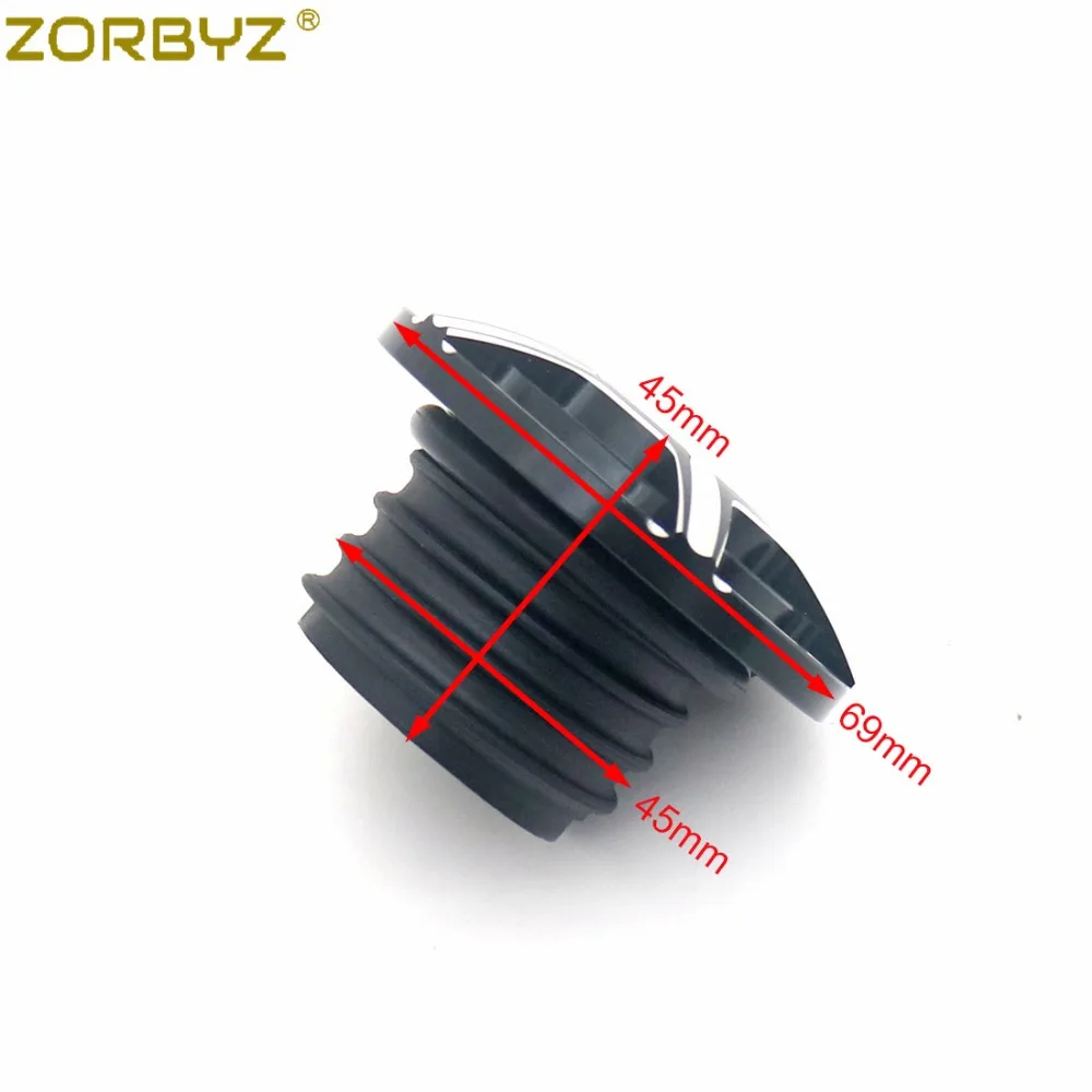 ZORBYZ мотоцикл черный/хром CNC кромка резки вентилируемый газовый бак крышка топливная Крышка для Harley Sportster Road King Softail