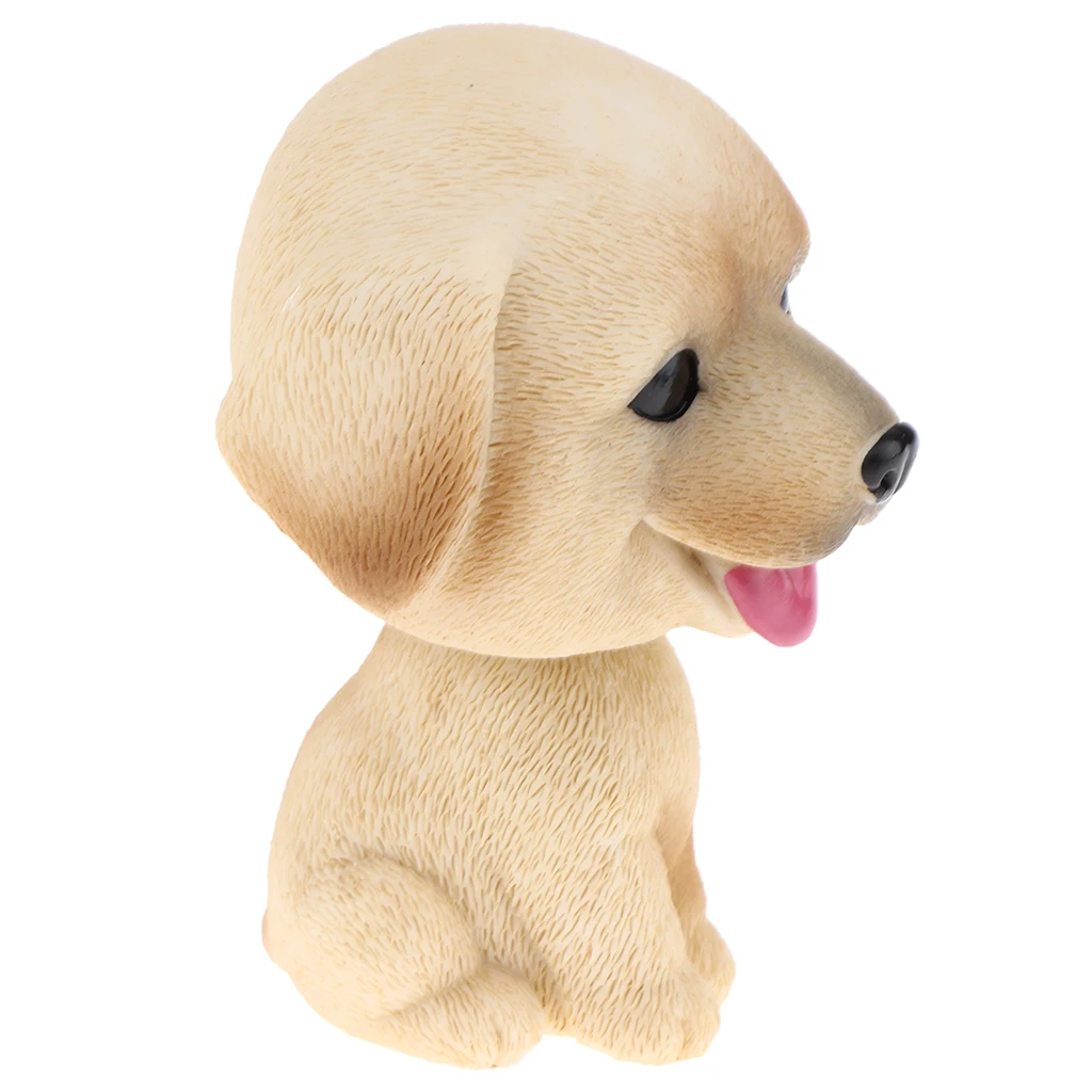 Resin Shaking Head Puppy Doll Nodding Bobbing Dog Toy Car Interior Decor - Labrador