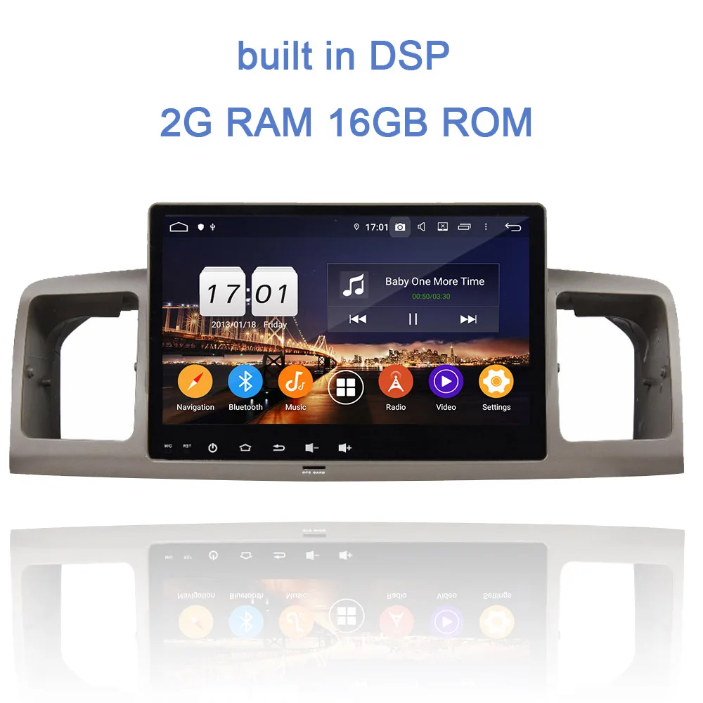 2G RAM 16G ROM 9 “DSP ips Android 9,0 8 ядерный 4 Гб 64 ГБ Автомобильный Радио dvd-плеер Wifi Bluetooth RDS gps карта для Toyota универсальный 2010 2011 2012 - Цвет: 2G RAM 16G ROM