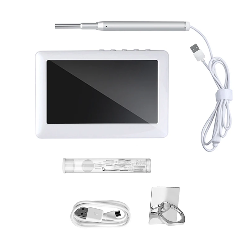 Spetu 3 9 мм отоскопы 4 дюймов LED дисплеем для чистки ушей эндоскоп HD 1080P визуальная