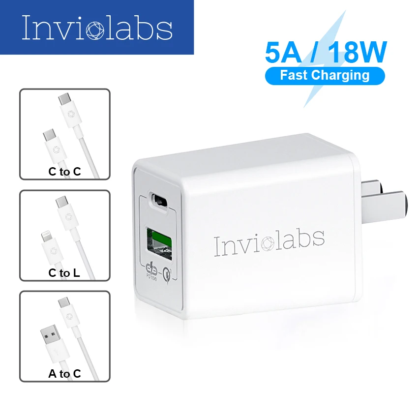 18 Вт USB PD зарядное устройство Quick Charge 3 0 QC для iPhone 11X8 настенное Type C Huawei Xiaomi |