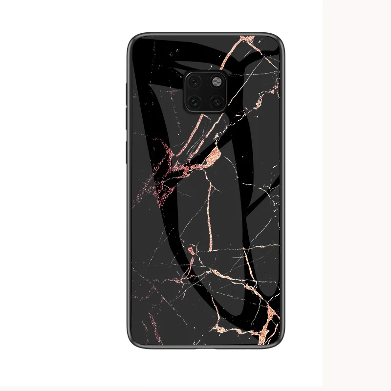 Golden Silk Black Чехол из закаленного стекла для huawei mate 20 Pro Lite LYA-L29 чехол градиентный защитный чехол для телефона для huawei mate 20X20X5G чехол - Цвет: Golden Silk Black