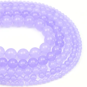 

Oameusa Round Smooth Violet Chalcedony Beads Round Beads Loose Beads For Jewelry Making Spacer Beads Accessories Diy Make