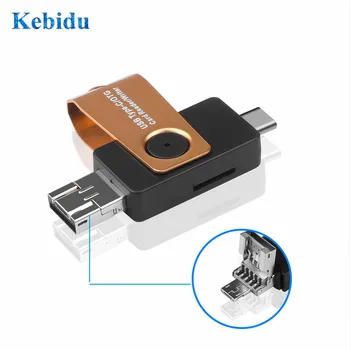 

KEBIDU Micro SD Card Reader Micro USB USB 2.0 Type C OTG Card Reader For Micro SD USB Type-C OTG Cardreader Data Transmission