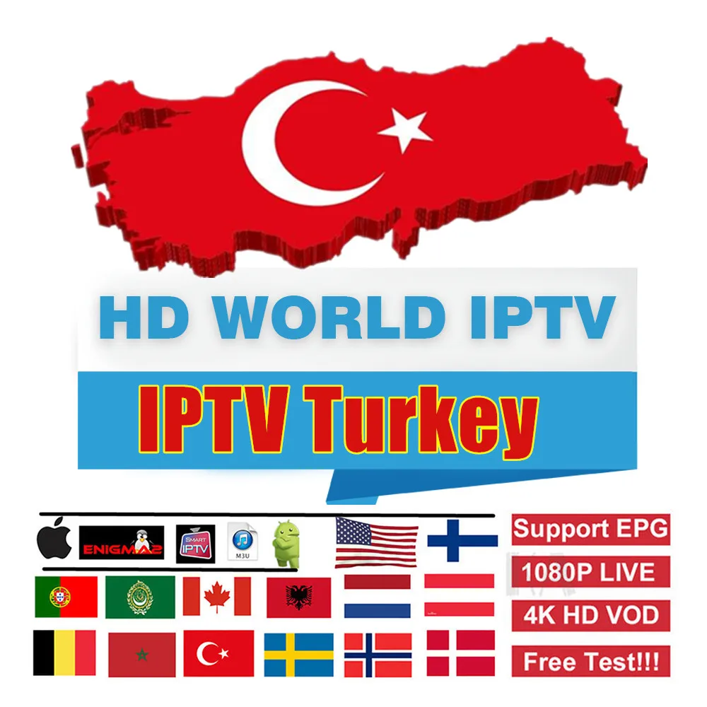 

Premium IPTV M3U Subscription Turkey Europe Sport Movie Live TV with Adult for SSIPTV VLC Smart TV Box IPTV Smarters Android MAG
