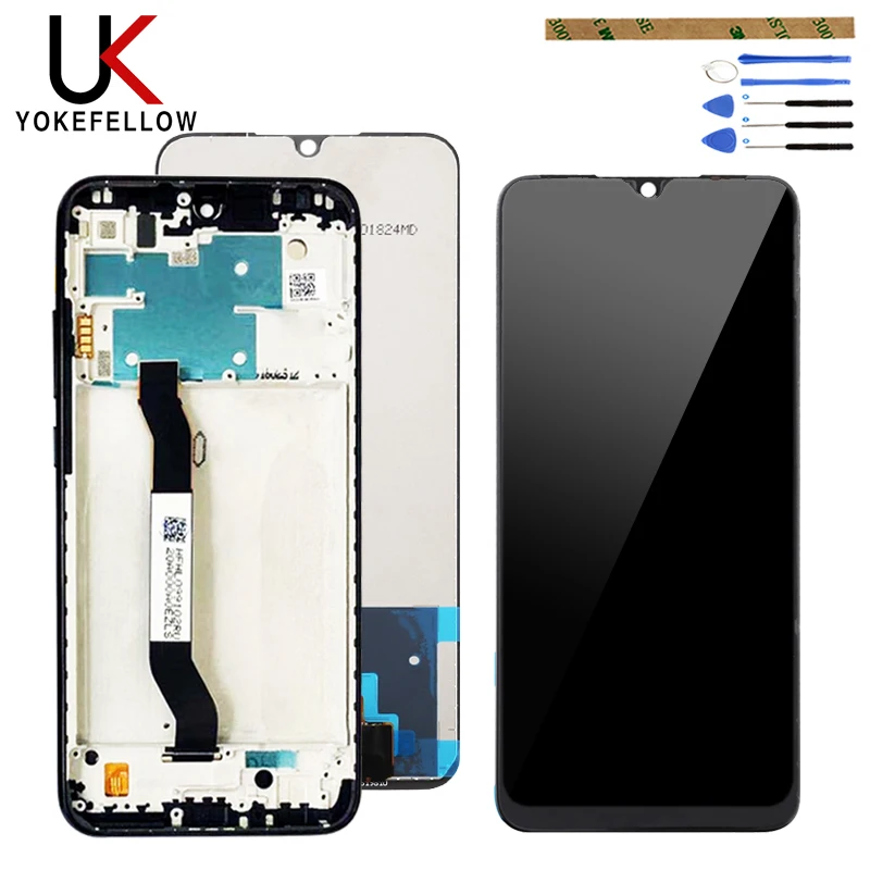 Для 6," Xiaomi Redmi Note 8T ЖК-экран+ кодирующий преобразователь сенсорного экрана в сборе с рамкой для Redmi Note 8T