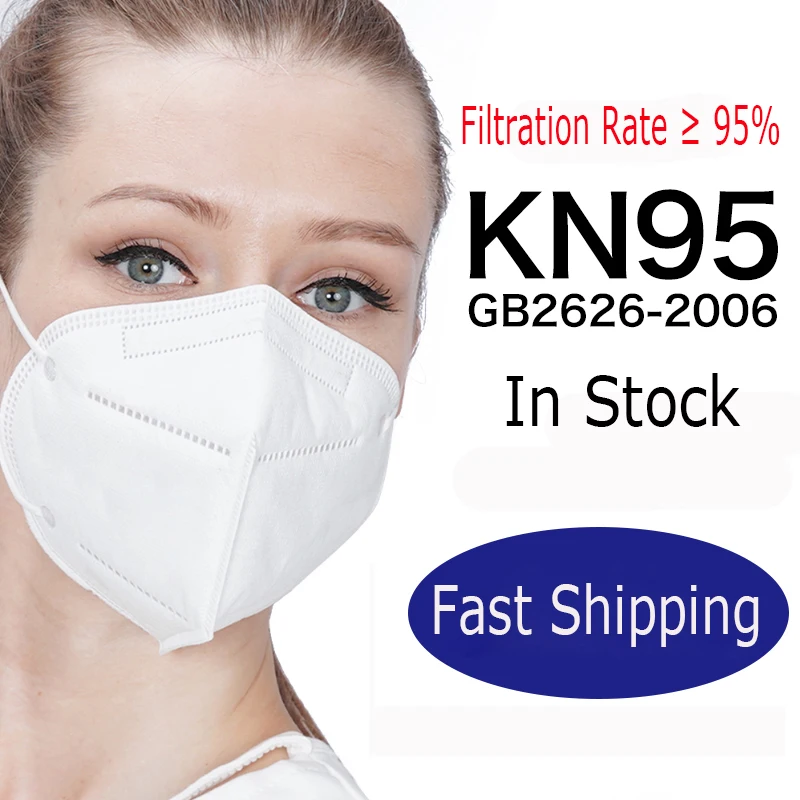 

20pcs Fast Delivery KN95 Dustproof Anti-fog And Breathable Face Masks 95% Filtration N95 Protective Mouth Mask