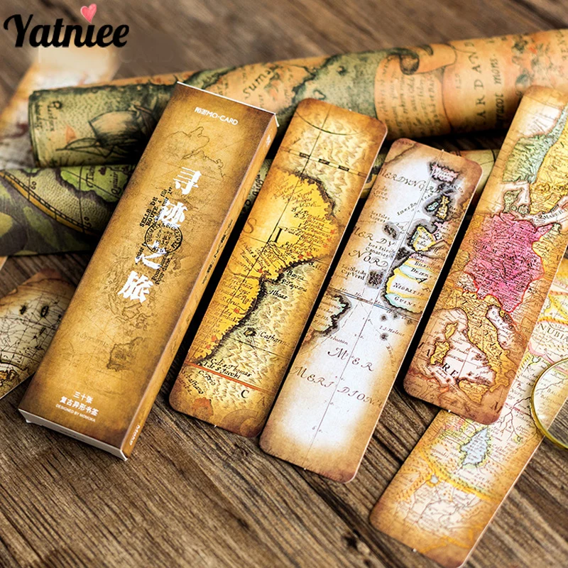 Yatniee 30pcs/Set Boxed Bookmark Gift DIY Card Paper Bookmark Book Page Marker School Supplies|Bookmark| - AliExpress