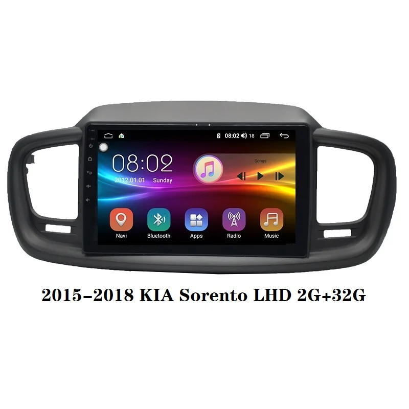 RAM 2G ROM 32G Sorento RHD Android 9,0 8-core, 4 Гб+ 64G машинный аудио 4G сим 1 din BT gps Радио android для KIA Sorento - Цвет: RAM 2G ROM 32G