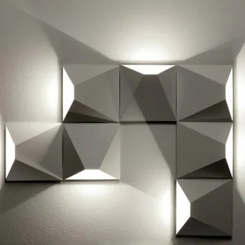 

Modern Geometric Iron Acryl Black/White DIY Magic Box LED Wall lamp Store Bedroom Sconce Light YHJ020215