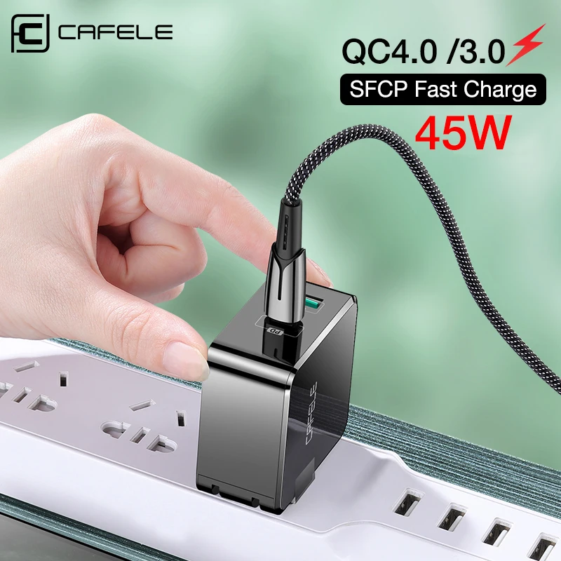 CAFELE QC 4 0 3 USB зарядное устройство PD Быстрая зарядка US Plug 5A выход универсальный